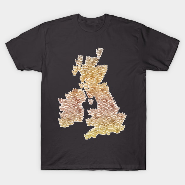 CATography- UK & Ireland (colour) T-Shirt by vixfx